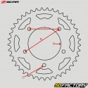 Dentes coroa 48 alu 420 KTM SX 65, Gas Gas MC, Husqvarna TC... Scar (anti-lama) laranja