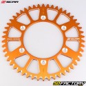 Couronne 50 dents alu 520 KTM SX, SX-F, EXC, Gas Gas MC-F... Scar (anti-boue) orange