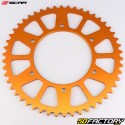 Couronne 50 dents alu 520 KTM SX, SX-F, EXC, Gas Gas MC-F... Scar (anti-boue) orange