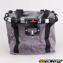 Front bicycle basket with universal attachment gray