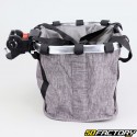 Front bicycle basket with universal attachment gray