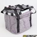 Front bicycle basket with universal attachment gray