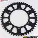 Rear sprocket XNUMX aluminum teeth XNUMX Suzuki  RM XNUMX, XNUMX, RM-Z XNUMX, XNUMX... Scar  (anti-mud) black