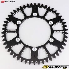 Rear sprocket XNUMX aluminum teeth XNUMX Suzuki  RM XNUMX, XNUMX, RM-Z XNUMX, XNUMX... Scar  (anti-mud) black