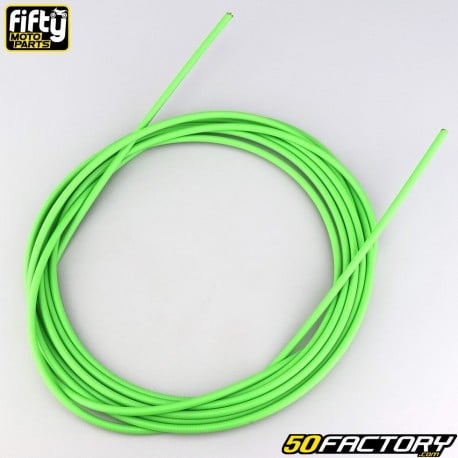 Gas cable sheath, starter, decompressor and brake fluorescent green 5 mm (5 meters) Fifty