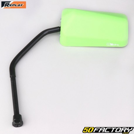 Rétroviseur réversible Replay F1 Rubber vert fluo (filetage Ø8 mm)