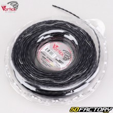 Brushcutter line ØXNUMX mm spiral nylon Vortex black (XNUMX m spool)