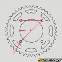 Rear sprocket 44 teeth steel 420 Yamaha DT MX,  DTR,  FS1, RD50... gray