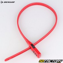 Candado de combinación para bicicleta Dunlop rojo XNUMX cm