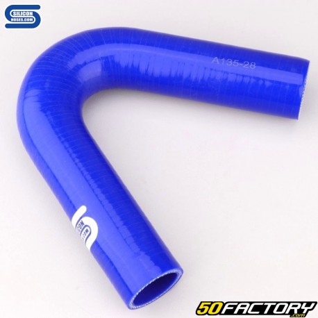 Durite silicone coudée 135° Ø28 mm Silicon Hoses bleue