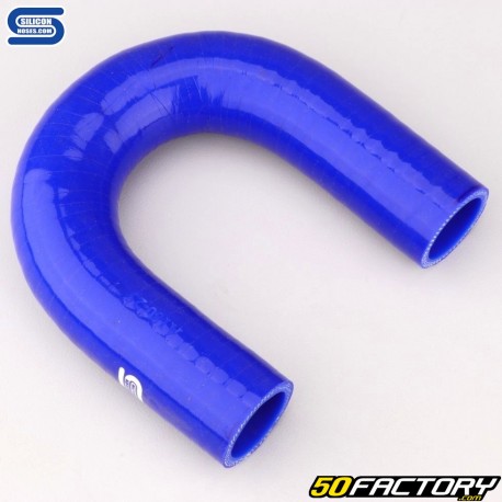 Durite silicone coudée 180° Ø25 mm Silicon Hoses bleue