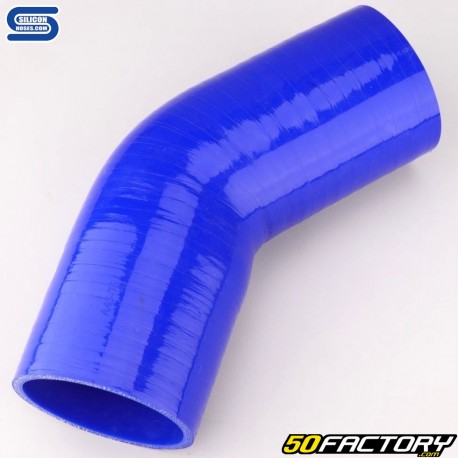 Cotovelo de mangueira de silicone 45° Ø76 mm Mangueiras de silicone azul