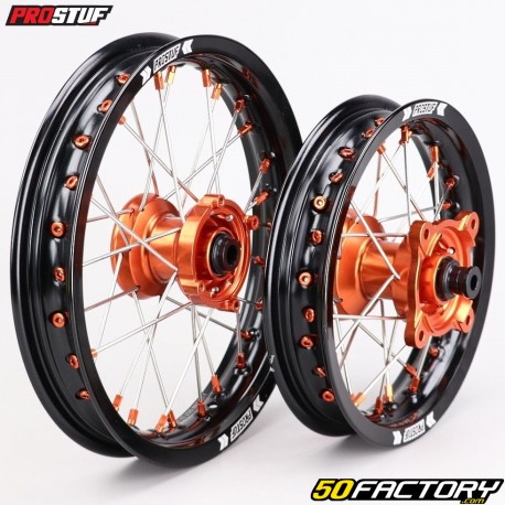 Jantes KTM SX 50 (depuis 2014) Prostuf noires moyeux oranges