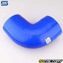 Durite silicone coudée 90° Ø89 mm Silicon Hoses bleue