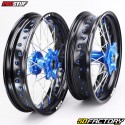 Jantes Supermoto Husqvarna TE 125, FE 250 (2016 - 2023), TC, FC 350, 450 (2015 - 2022)... Prostuf noires moyeux bleus