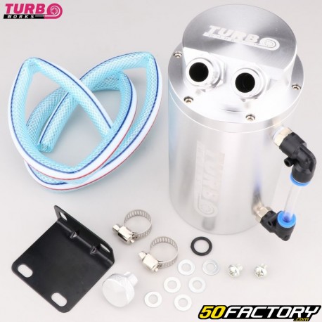 Serbatoio recupero olio cilindrico da 0.7L ingressi estraibili Ø15 mm Turbo Funziona in grigio