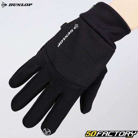 Lange schwarze Dunlop Fahrrad- und Rollerhandschuhe