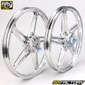 17 inch rims type Bernardi wheels Peugeot 103 Chrono,  MVL... Fifty chrome