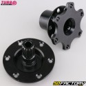 Cubo de volante retráctil con seis orificios y liberación rápida para atornillar Turbo Funciona negro