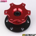 Moyeu de volant escamotable Quick Release 6 trous à boulonner Turbo Works rouge