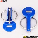 Attaches capot aluminium RRS Dakar bleues (la paire)