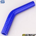 Codo 45° Reductor Silicona Ø19 a 16 mm Mangueras Silicona Azul