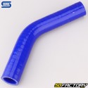 Réducteur silicone coudé 45° Ø22 à 19 mm Silicon Hoses bleu