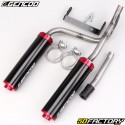 Double outlet leak tube Rieju  MRT Gencod GRD Twin with black and red Copa silencers (kit for KRM body)