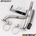 Double outlet leak tube Rieju  MRT Gencod GRD Twin with black Copa silencers (kit for KRM body)