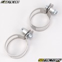 Double outlet leak tube Rieju  MRT Gencod GRD Twin with black Copa silencers (kit for KRM body)