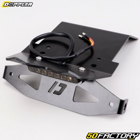 Bavette support de plaque avec feu à leds Derbi Senda, Gilera SMT... (2011 - 2017) Doppler noire