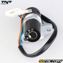 Ignition switch with steering lock Derbi,  Peugeot,  Rieju,  Aprilia,  Gilera,  Beta... (4 pins) TNT Original