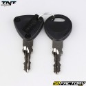 Ignition switch with steering lock Derbi,  Peugeot,  Rieju,  Aprilia,  Gilera,  Beta... (4 pins) TNT Original