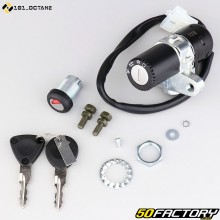 Ignition switch with steering lock Derbi,  Peugeot,  Rieju,  Aprilia,  Gilera,  Beta...(4 pins) 101 Octane