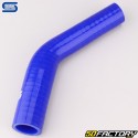 Codo 45° Reductor Silicona Ø25 a 19 mm Mangueras Silicona Azul