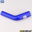 Codo 45° Reductor Silicona Ø28 a 22 mm Mangueras Silicona Azul