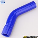 Codo 45° Reductor Silicona Ø28 a 25 mm Mangueras Silicona Azul