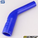 Codo 45° Reductor Silicona Ø32 a 19 mm Mangueras Silicona Azul