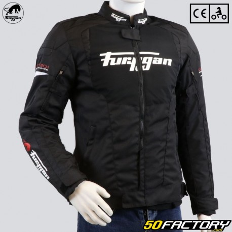 Blouson Furygan Norman X3O motocicletta omologata CE nera, bianca, rossa