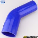 Codo 45° Reductor Silicona Ø70 a 57 mm Mangueras Silicona Azul