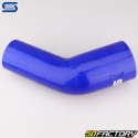 Codo 45° Reductor Silicona Ø70 a 57 mm Mangueras Silicona Azul