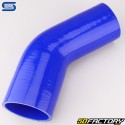 Codo 45° Reductor Silicona Ø70 a 63 mm Mangueras Silicona Azul