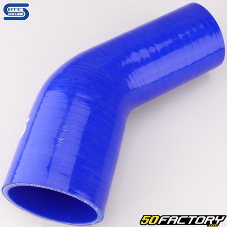 Cotovelo 45° Redutor Silicone Ø76 a 60 mm Mangueiras Silicone Azul