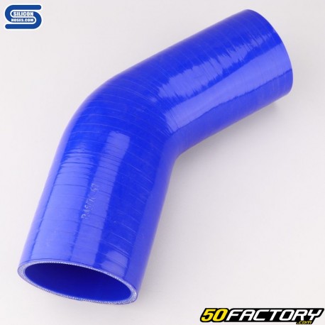 Cotovelo 45° Redutor Silicone Ø76 a 67 mm Mangueiras Silicone Azul