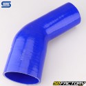 Codo 45° Reductor Silicona Ø80 a 60 mm Mangueras Silicona Azul