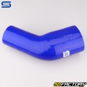 Codo 45° Reductor Silicona Ø80 a 60 mm Mangueras Silicona Azul