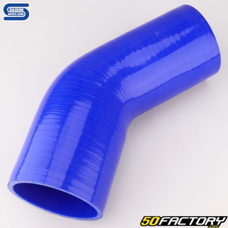 Cotovelo 45° Redutor Silicone Ø80 a 70 mm Mangueiras Silicone Azul