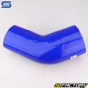 Codo 45° Reductor Silicona Ø89 a 76 mm Mangueras Silicona Azul