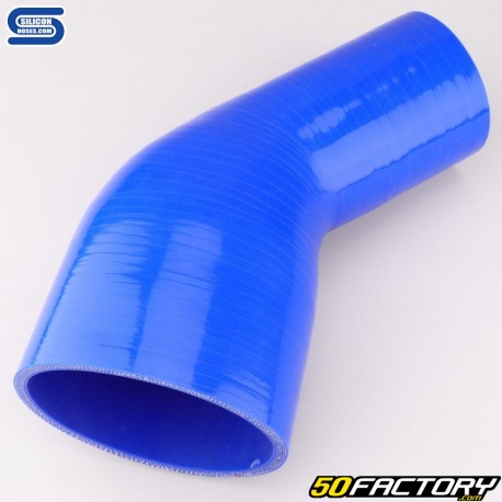 Cotovelo 45° Redutor Silicone Ø102 a 70 mm Mangueiras Silicone Azul