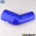 Réducteur silicone coudé 45° Ø102 à 76 mm Silicon Hoses bleu